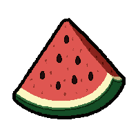 watermelon slice  pixel perfect simple