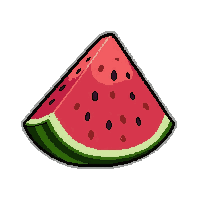 watermelon slice  stylized cute