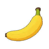 yellow banana  pixel perfect simple
