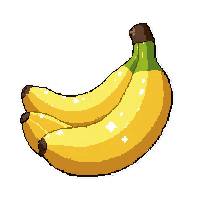 yellow banana  sparkling magical