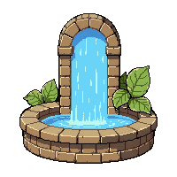 fountain water  elven nature