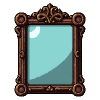 mirror ornate  ancient dusty