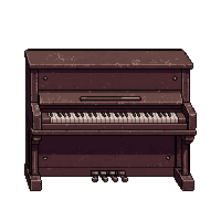 piano grand  ancient dusty