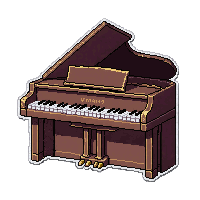 piano grand  broken ruined