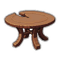 round table  broken ruined