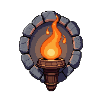 torch wall sconce  dwarven stone