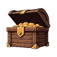 treasure chest  broken ruined