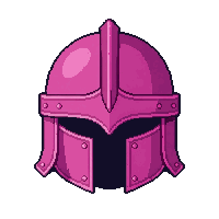 knight bucket helm  hot pink