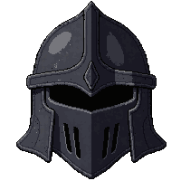 knight bucket helm  midnight black