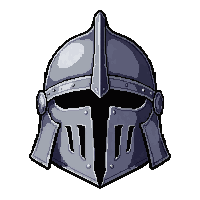 knight bucket helm  silver grey