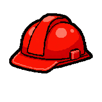 mining hardhat  bright red