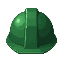 mining hardhat  forest green