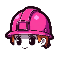 mining hardhat  hot pink