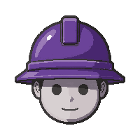 mining hardhat  royal purple