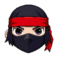 ninja headband  bright red