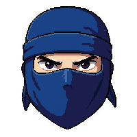 ninja headband  deep blue