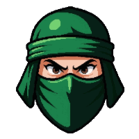 ninja headband  forest green