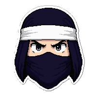 ninja headband  pure white