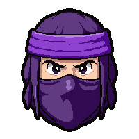 ninja headband  royal purple