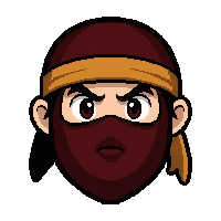 ninja headband  rusty brown