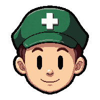 nurse cap  forest green