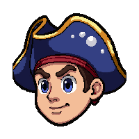 pirate tricorn hat  deep blue