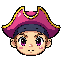 pirate tricorn hat  hot pink