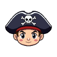 pirate tricorn hat  pure white
