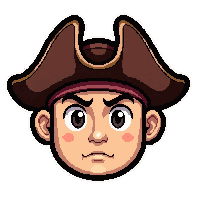 pirate tricorn hat  rusty brown