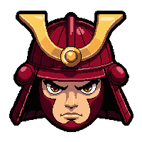 samurai kabuto helm  bright red