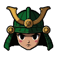 samurai kabuto helm  forest green