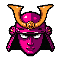 samurai kabuto helm  hot pink
