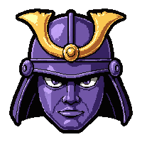 samurai kabuto helm  royal purple