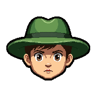 straw farmer hat  forest green
