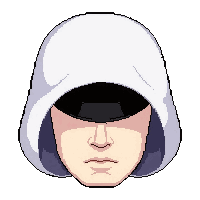 thief hood  pure white
