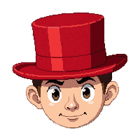 top hat formal  bright red