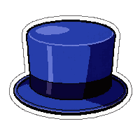 top hat formal  deep blue
