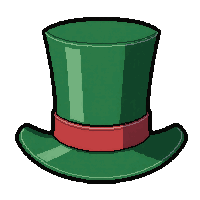 top hat formal  forest green
