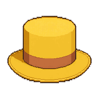 top hat formal  golden yellow