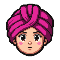 turban wrapped  hot pink