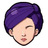 turban wrapped  royal purple