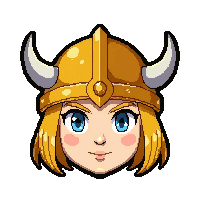 viking horned helm  golden yellow