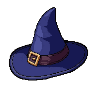 witch pointed hat  deep blue