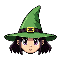 witch pointed hat  forest green
