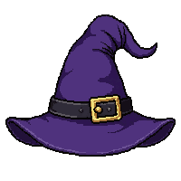 witch pointed hat  royal purple