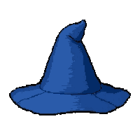 wizard pointed hat  deep blue