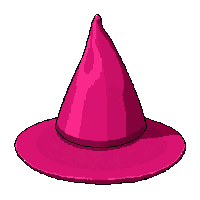 wizard pointed hat  hot pink