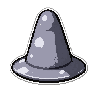 wizard pointed hat  silver grey