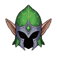 elven leaf helm  enchanted glowing