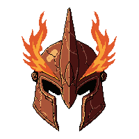 fire phoenix helm  cracked damaged